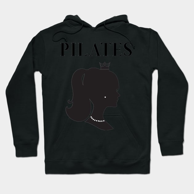 Pilates Queen Silhouette Hoodie by ClaudiaFlores